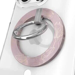 NEW Velvet Caviar Dusty Rose Chrome IPhone Magnetic Grip Ring Holder Popsocket